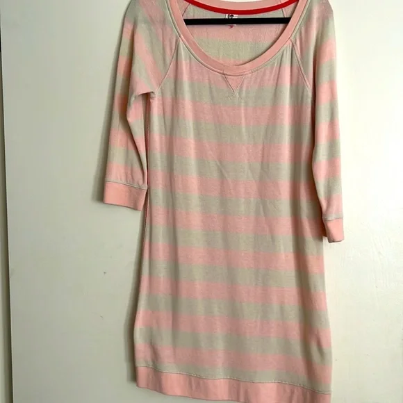 Roxy | Dresses | Roxy Knit Tunic Dress Pink Beige Size Large | Poshmark